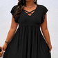 🌺60% OFF FLASH SALE! ✨Women's V-Neck Ruffle Trim Dress