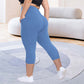 Women's High Waist Capri Leggings with Pockets