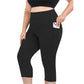 Women's High Waist Capri Leggings with Pockets