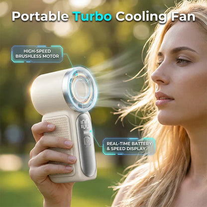 💨Mini Handheld Fan with LED Display| 🧊6 speeds, 10.7 hours of cool| Weighs nothing – goes anywhere