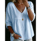 🎁2026 New Arrivals 50% OFF💥Women's Casual V-Neck Lace Trim Top