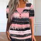 🌺Summer Hot Sale 60% OFF💐Women's Plus Size Faux Two-Piece Striped Henley Top