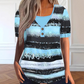🌺Summer Hot Sale 60% OFF💐Women's Plus Size Faux Two-Piece Striped Henley Top