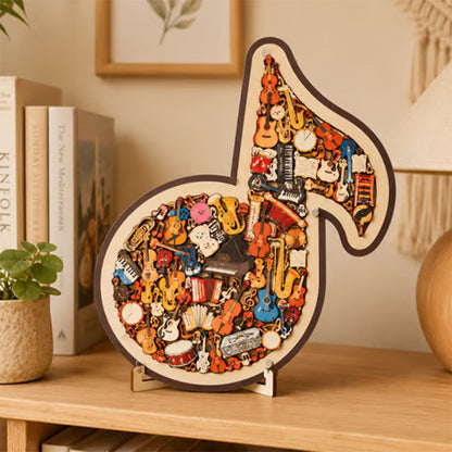 🎉Hot Sale-50% OFF🎵Wooden Musical Note Puzzle – Handcrafted Brain Teaser for Music Lovers!  🧩 Perfect Gift • Eco-Friendly • Limited Stock!