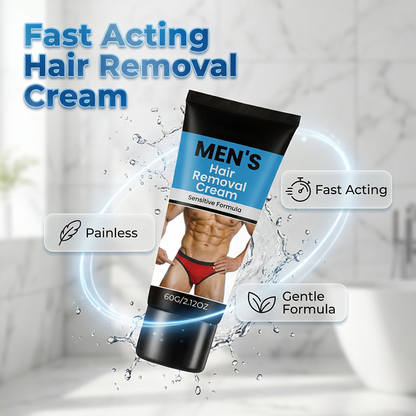 💥Buy 2 Get 1 Free🧔💨 Men's Gentle Hair Removal Cream – No Razor, No Pain, No Irritation | Smooth in 5 Mins ⏱️✨