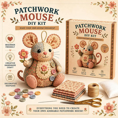 🎁🐁Handcrafted Vintage Mouse Plush Sewing Kit