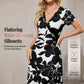 👗2026 Summer Hot Sale 50% OFF🌈Women's V neck Ankle Length Floral Print Beach Long Flowy  Maxi Dress with Pockets🎀