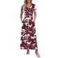 👗2026 Summer Hot Sale 50% OFF🌈Women's V neck Ankle Length Floral Print Beach Long Flowy  Maxi Dress with Pockets🎀