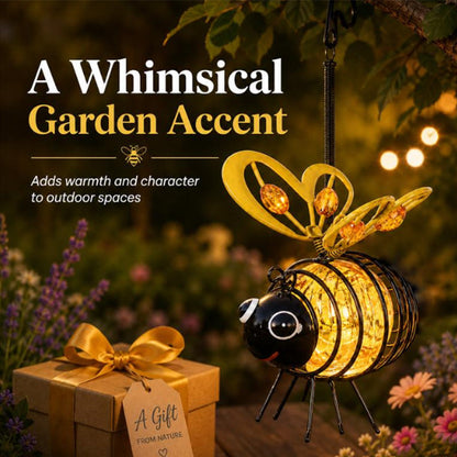 🌙 Hot Sale-50% OFF🐝💡Hanging Solar Bee Light – Warm Amber Glow, Flicker-Free, Perfect for Garden Parties, Camping, or Kids’ Rooms🌞