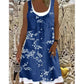 🌿Summer Sale-50% OFF💖Women's Faux Two-Piece Denim Print Dress