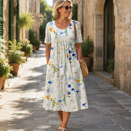 🔥Hot Sale 50% OFF🔥Hide the Tummy Flatteringly! Floral Print Dress – Breeze Through Summer 🌸