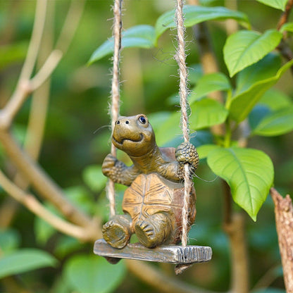 ⏳LAST DAY SALE ONLY ￡9.99!!⏰Whimsical Turtle Swing Decor – A Charming Hanging Ornament for Garden, Patio & Indoor Spaces 🌿✨