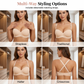 ⏳LAST WEEK SALE -ONLY £8.99!🖤💐Women's Convertible Strapless Minimiser Bandeau Bra Underwire Unlined for Large Bust