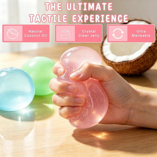 🥳💞50K+ SOLD!⚡🥥Stress Relief Coconut Oil Squishy Fidget Toy