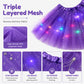 🌟Last Day 50%OFF!🎁✨LED Light Up Sequin Tutu Skirt Star Mesh Princess Skirt for Girls and Adults