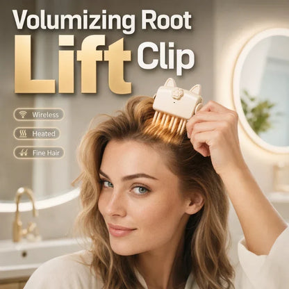 💛LAST DAY-60% OFF!!💇Wireless Heated Volumizing Root Lift Clip, Portable Travel Hair Styling Tool for Flat Fine Hair