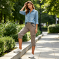 ❤️‍🔥50% OFF NOW !🌸Women's High-Waist Cargo Capri Pants with Pockets