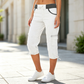 ❤️‍🔥50% OFF NOW !🌸Women's High-Waist Cargo Capri Pants with Pockets