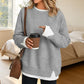 🍁Autumn Sale 50% OFF!👚Women's Loose Faux Two‑Piece Sweatshirt