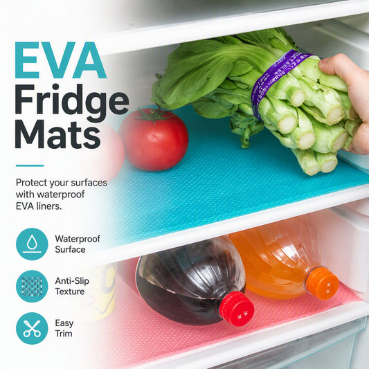 🧊50% OFF NOW!🌟Waterproof Fridge Shelf Liners – Non-slip, easy-clean & food-safe – Keeps fridge shelves fresh & organized ✨