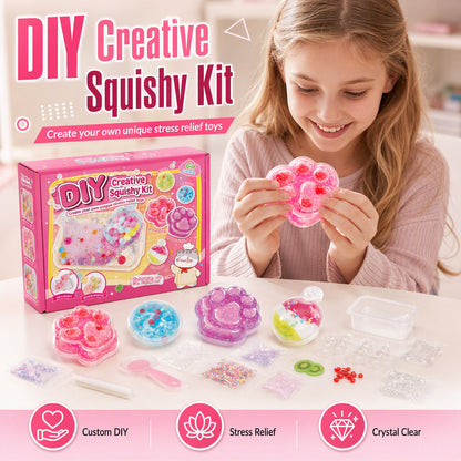 🎨✨Gift Idea-50% OFF! 🧁DIY Fried Ice Squishy Toy Kit – Cat claw design, squishy fun & creative – Perfect for sensory play & stress relief for kids ✨