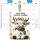 🐮Highland Cow (2026-2030) 5-year Calendar 📅annual calendar planning, month labels