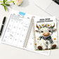 🐮Highland Cow (2026-2030) 5-year Calendar 📅annual calendar planning, month labels