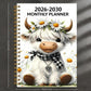 🐮Highland Cow (2026-2030) 5-year Calendar 📅annual calendar planning, month labels