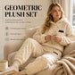 ✨Embossed Geometric Plush Set – Timeless Comfort & Effortless Style For Every Occasion