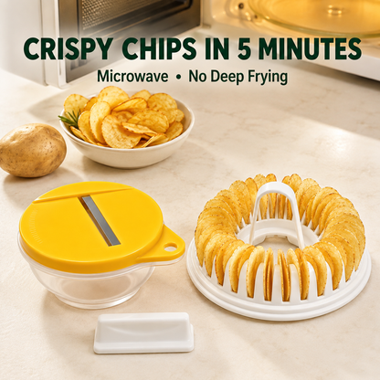 ✨50% OFF🥔DIY Microwave Potato Chip Maker with Slicer Bowl Set