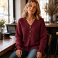 😍Women's V Neck Knit Sweater