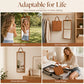 🪞 Foldable Full-Length Mirror: Hanging Door/Wall Mirror, Silver Glass, Space-Saving, Travel