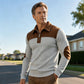 Men's Quarter Zip Corduroy Knit Sweater