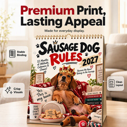 🔥60% OFF📅🐕2027 Playful Dachshund Calendar
