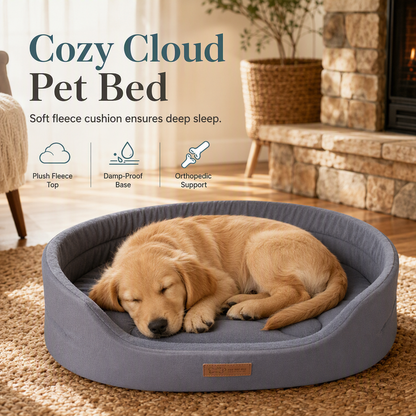 🔥Limited time offer💤 Detachable Oval Pet Bed – Cozy, Moisture-Proof, Scratch Resistant ✨
