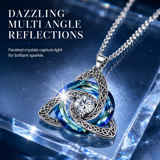 💫12 Months of Celtic Birthstone Trinity Knot Necklaces