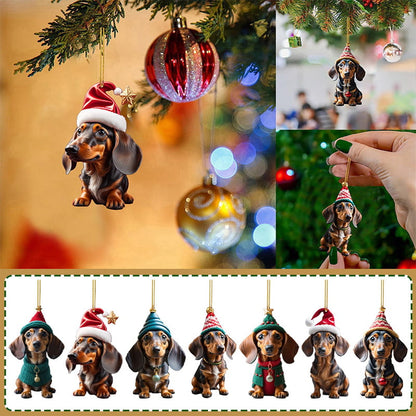 🎄7 pieces🐶 Dog Christmas tree ornament✨Hanging dog ornaments