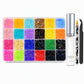 24-Grid Nail Art Rhinestone Set
