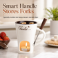 🎉Christmas Sale-50% OFF🍫Ceramic Chocolate and Cheese Fondue Melter Mug with Fork