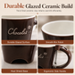 🎉Christmas Sale-50% OFF🍫Ceramic Chocolate and Cheese Fondue Melter Mug with Fork