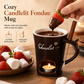 🎉Christmas Sale-50% OFF🍫Ceramic Chocolate and Cheese Fondue Melter Mug with Fork
