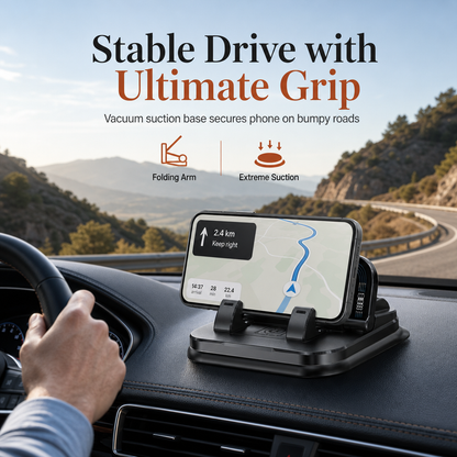 Universal Car Phone Holder with Dashboard Adhesive Mount