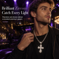 📢📢50 % DE RÉDUCTION !! ⏰Hip Hop Double Layer Baguette Rhinestone Cross Brass with Figaro Chain