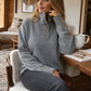 Women's Casual Stand Collar Knit Sweater