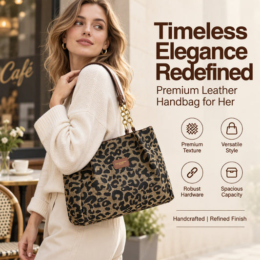 🔥LAST DAY SALE 50% OFF💥Retro Leopard Print Tote Bag for Women