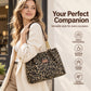 🔥LAST DAY SALE 50% OFF💥Retro Leopard Print Tote Bag for Women