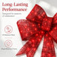 🎄Xmas Sale - 50% OFF❤️ 24-Inch Pre-Lit LED Christmas Bow – Weatherproof Red Outdoor & Indoor Festive Decoration