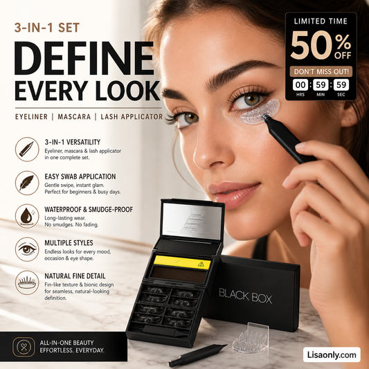 🤩LAST DAY SALE - 50% Off!!🖤3-in-1 Kit: Eyeliner and Lower Lash Stamp